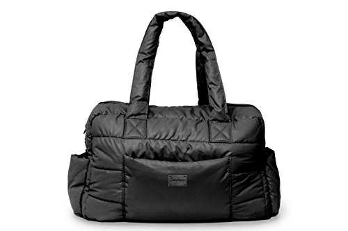 7AM Soho Diaper Bag Tote - Multifunctional Waterproof Diaper Bags & Travel Laptop Bag for Regular Use with Padded Crossbody Straps & Zippered Wallet Pouch, Maternity Essentials | (Black)