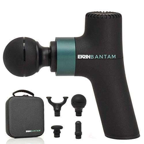 Ekrin Athletics Bantam Mini Massage Gun - Compact Deep Tissue Muscle Massager with Adjustable Speeds & Attachments - Long Battery Life, Lightweight, Travel Friendly | Father's Day Gift.