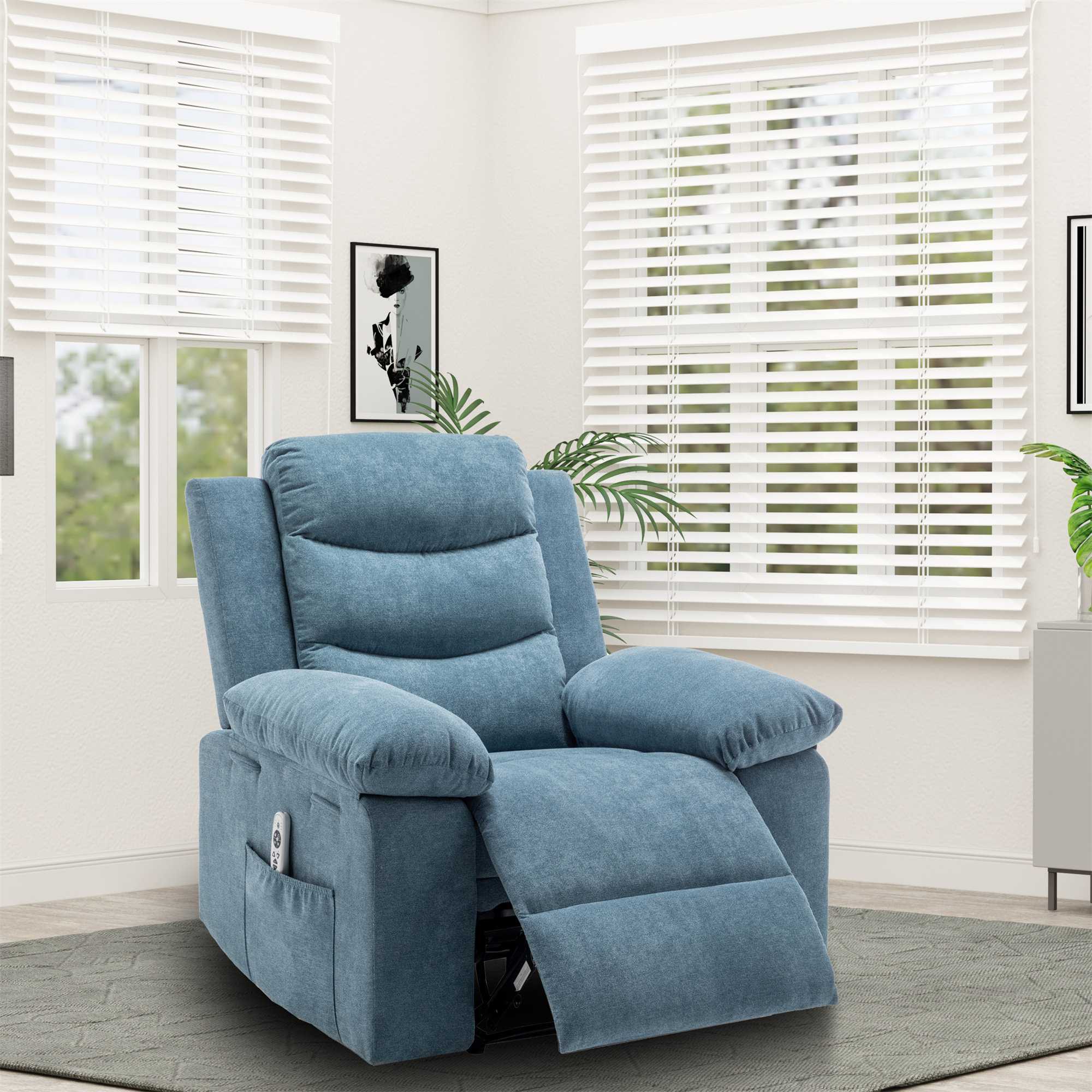 Pantasis Power Recliner Rocking Chair with Adjustable Massage Function