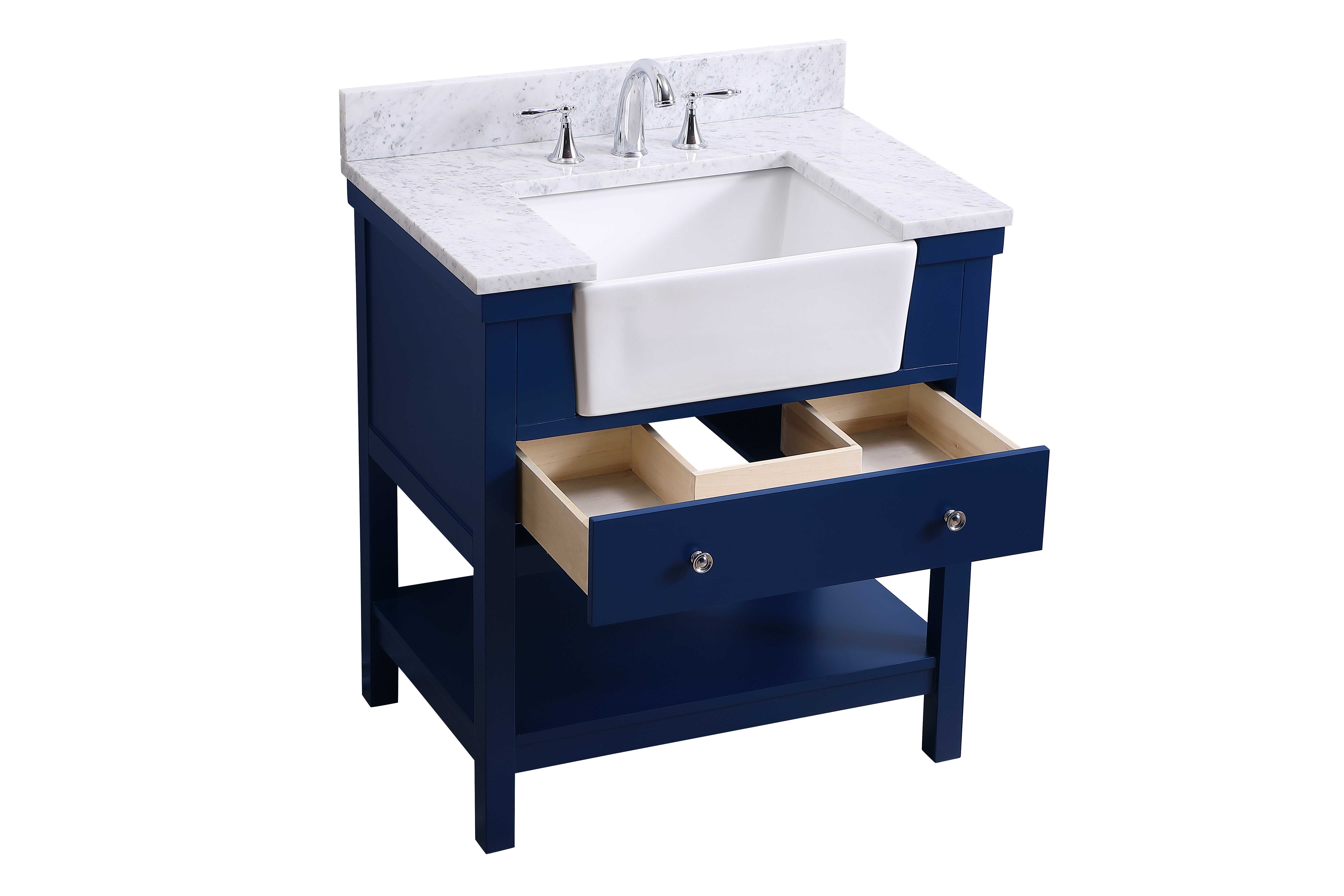 Lebrun 32'' Bathroom Vanity with Marble Top