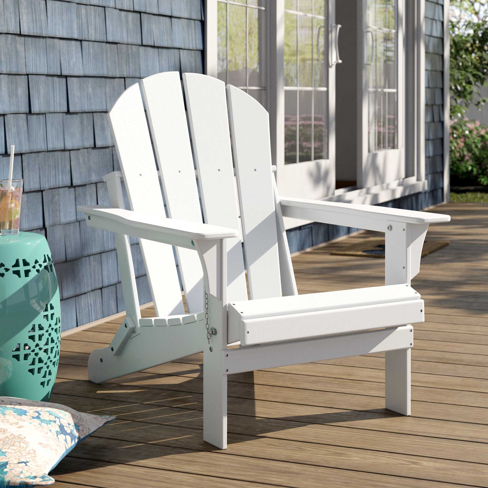Shawnna Weather-Resistant Foldable Outdoor Adirondack Chair