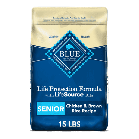 Blue Buffalo Life Protection Formula Natural Senior Dry Dog Food Chicken and Brown Rice 15 lb. Bag