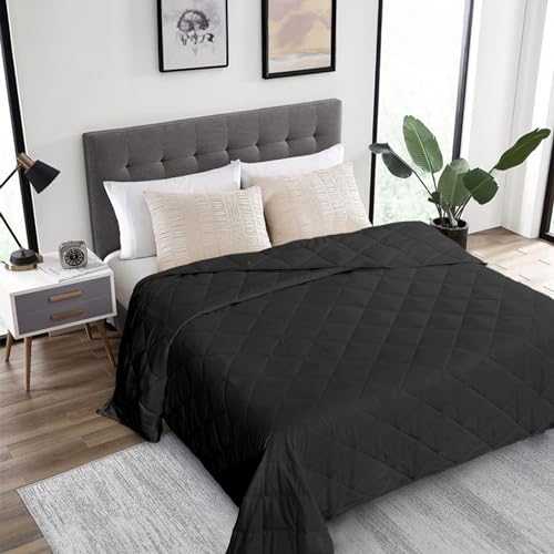 Black Weighted Blanket King Size - 20lbs Weighted Comforter - 400 Thread Count Ultra Soft - Fits California King Beds