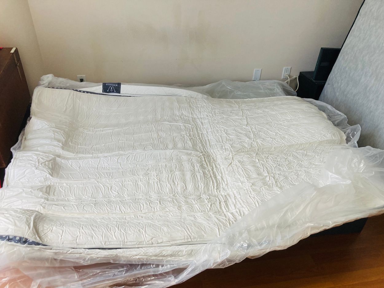 mattress on the bed