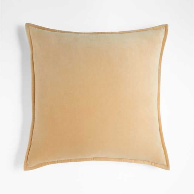 Crate and Barrel Washed Organic Cotton Velvet Pillow Cover