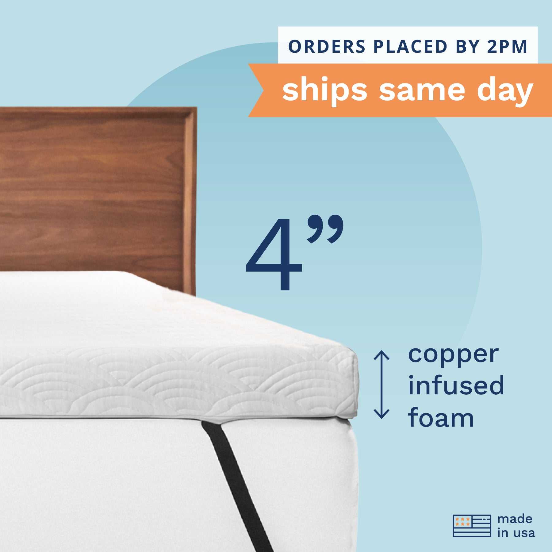 Active Cooling Copper Topper - Ivory / King