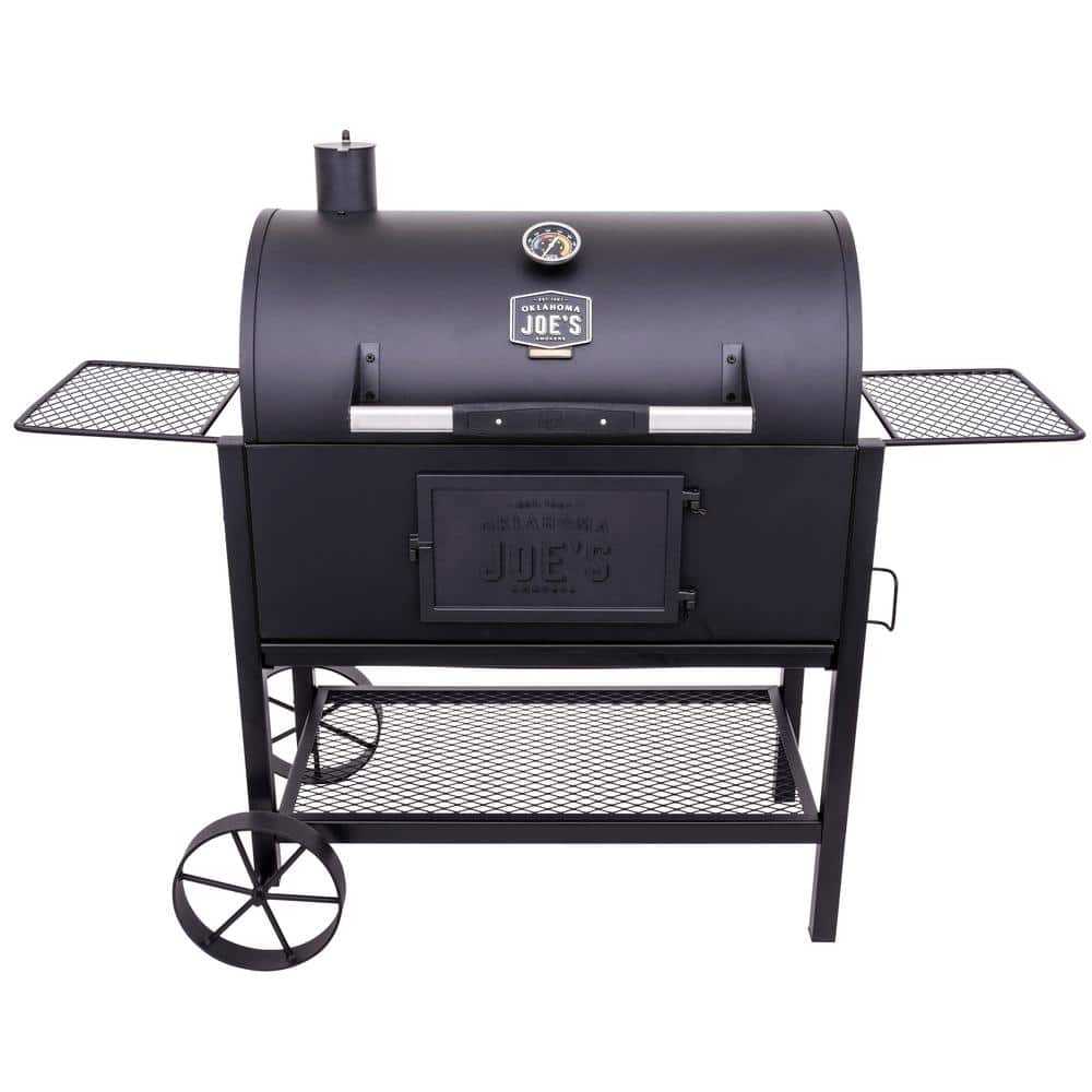 OKLAHOMA JOE'S Judge Charcoal Smoker Grill in Black with 540 sq. in. Cooking Space