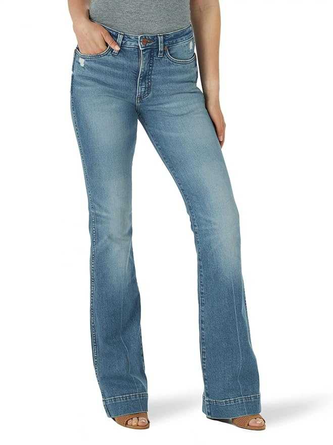 Wrangler Womens Retro Premium Jean High Rise Trouser In Gabriela