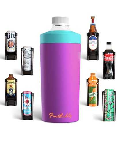 Universal Buddy XL Can Cooler by Frost Buddy - Fits 12-ounce, 16-ounce, 20-ounce, and 24-ounce Cans and Bottles - Keep Your Drinks Refreshingly Chilled for over 12 hours (Retro)
