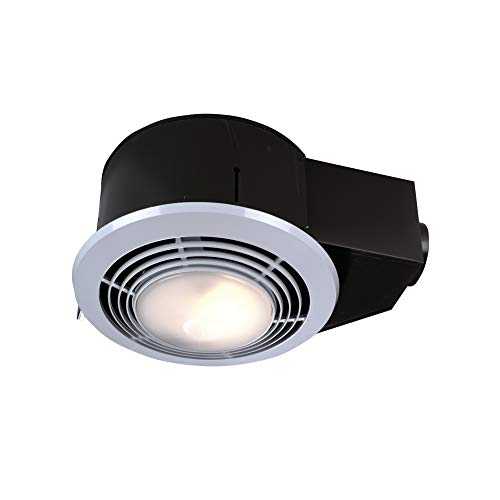 Broan-Nutone QT9093WH Heater, Fan, and Light Combo for Bathroom and Home, 4.0 Sones, 1500-Watt Heater and 100-Watt Light, 110 CFM , White, Medium
