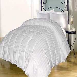 Damask Stripe Synthetic Fill Comforter