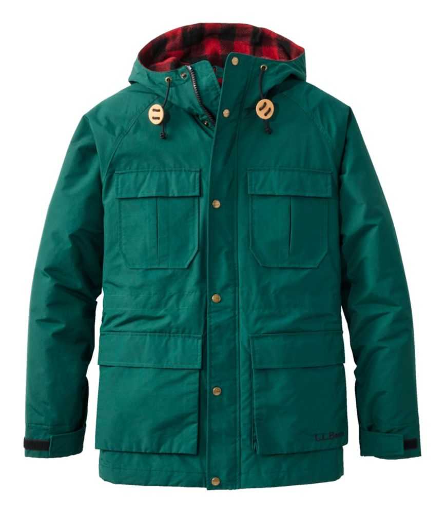 Men's Original Baxter State Winter Parka - Goose Down Winter Coat '82 Black Forest Green Large, Cotton/Nylon/Wool L.L.Bean