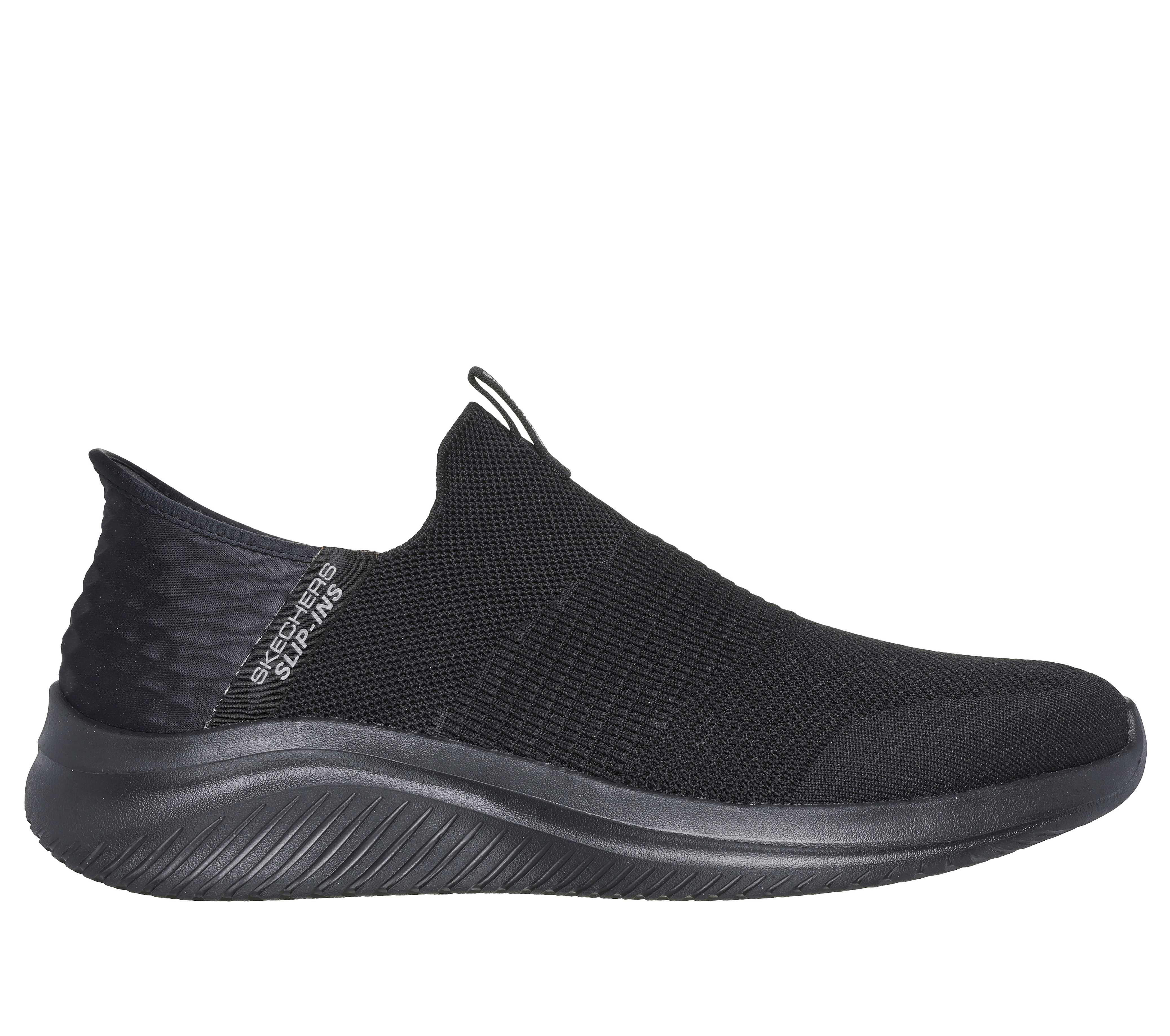 Skechers Men's Slip-ins: Ultra Flex 3.0 - Smooth Step Sneaker | Size 8.5 | Black | Textile | Vegan | Machine Washable