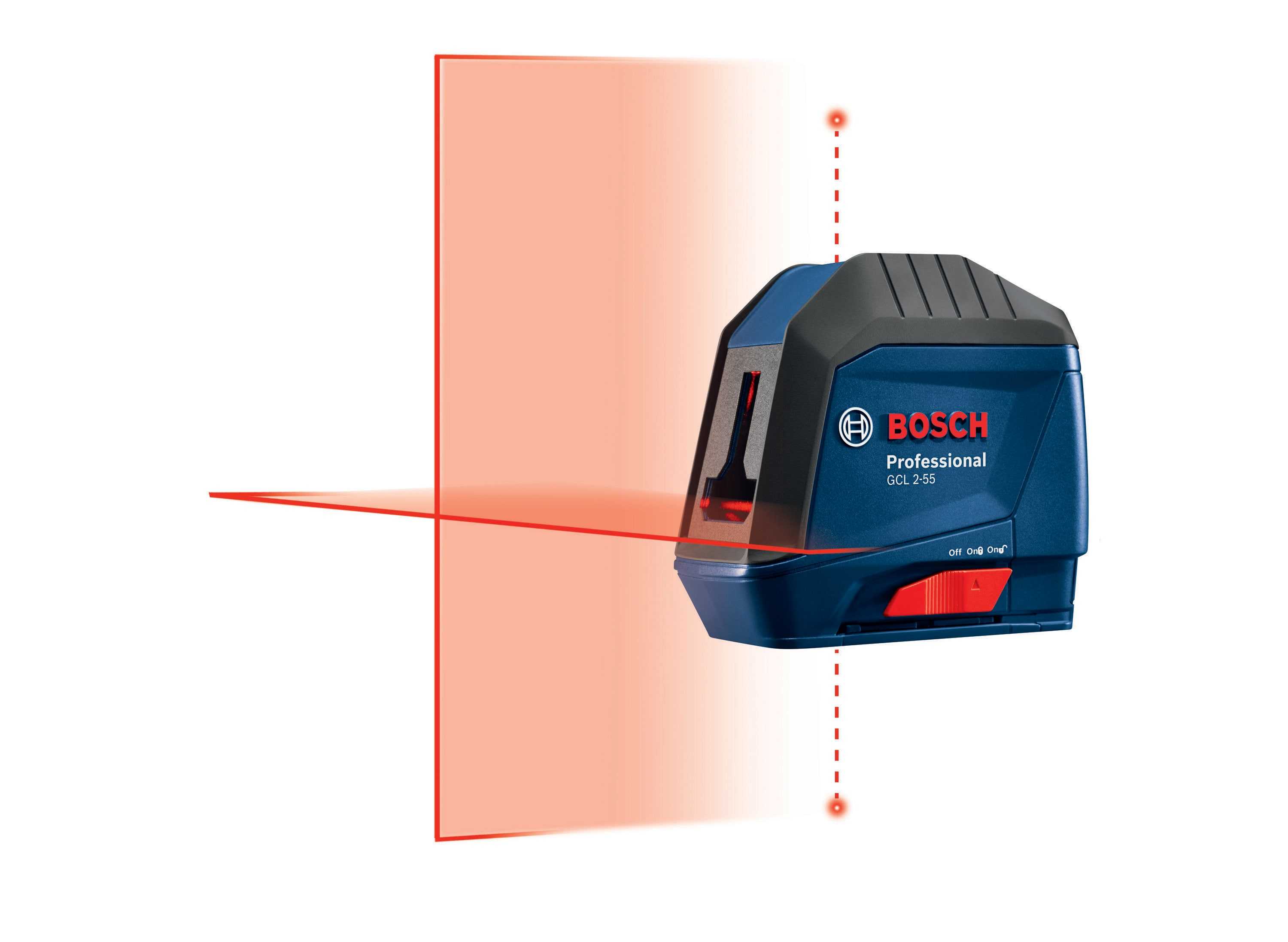 Bosch VisiMax Red 40-ft Self-Leveling Indoor Cross-line Laser Level with Cross Beam | GCL 2-55