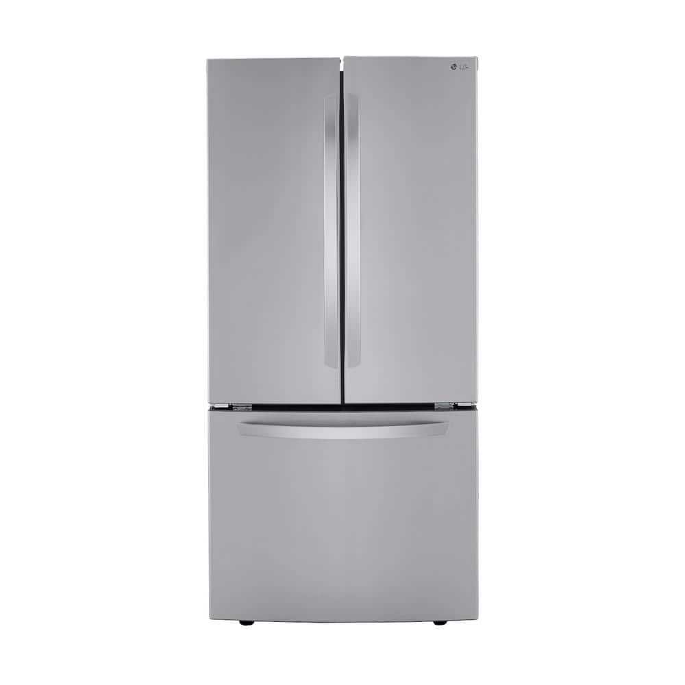 LG 33 in. W 25 cu. ft. French Door Refrigerator in Stainless Steel, PrintProof Stainless Steel