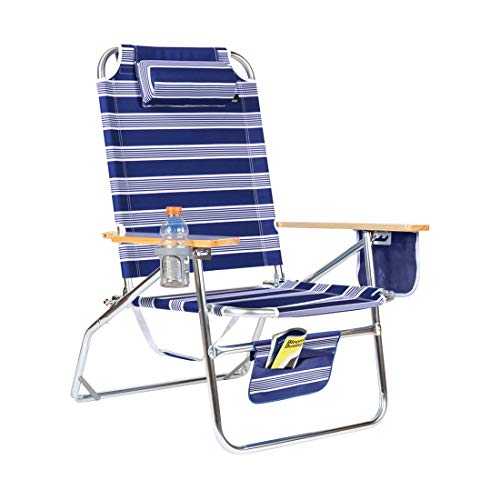 Big Jumbo 500 lbs XL Aluminum Heavy Duty Beach Chair for Big & Tall - 4 Reclining Positions