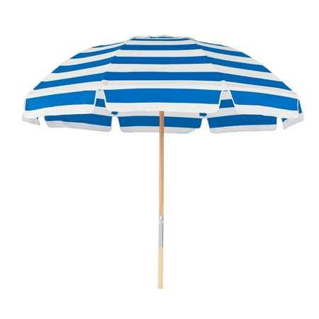 7.5 ft. Fiberglass Commercial Grade Frankford Beach Umbrella with Ashwood Pole Olefin fabric Carry Bag Air Vent