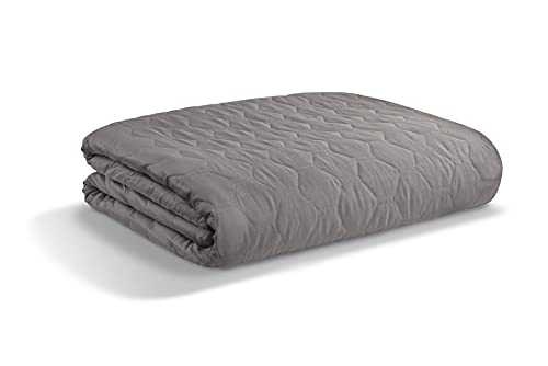 Bedgear Hyper-Cotton Weighted Blanket - 15 lbs - Personalized Fit 48" x 72" - Grey