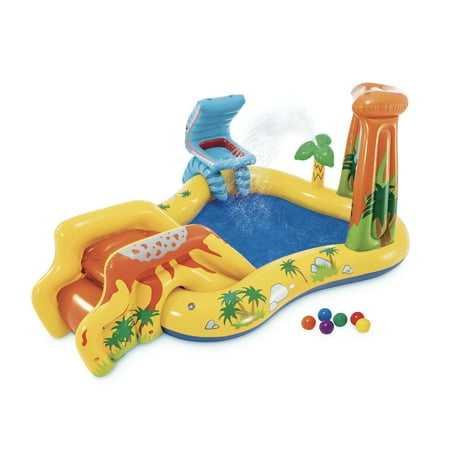 Intex Inflatable Kids Dinosaur Play Center Outdoor Water Park Pool w/ Slide