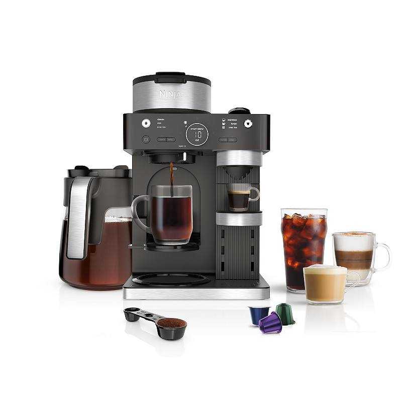 Ninja Espresso & Coffee Barista System, Single-Serve Coffee & Nespresso Capsule Compatible, Multicolor