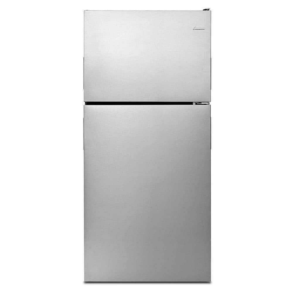 Amana 18.2 cu. ft. Top Freezer Refrigerator in Stainless Steel, Silver