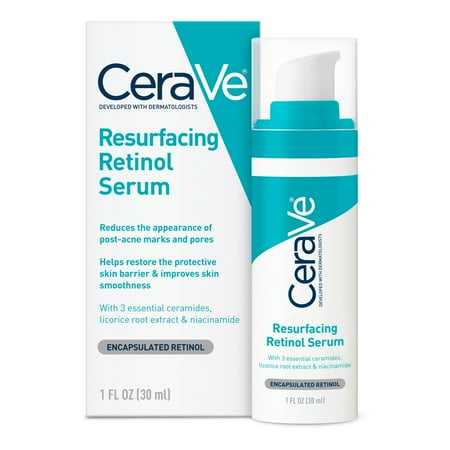 CeraVe Acne Resurfacing Retinol Face Serum with Retinol & Niacinamide for Acne Prone Skin 1 fl oz