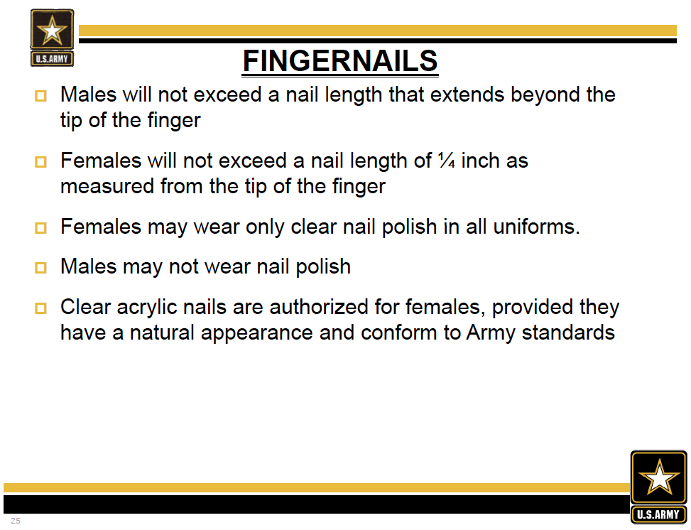 Nail Color and Grooming Standards in the Army - wide 6