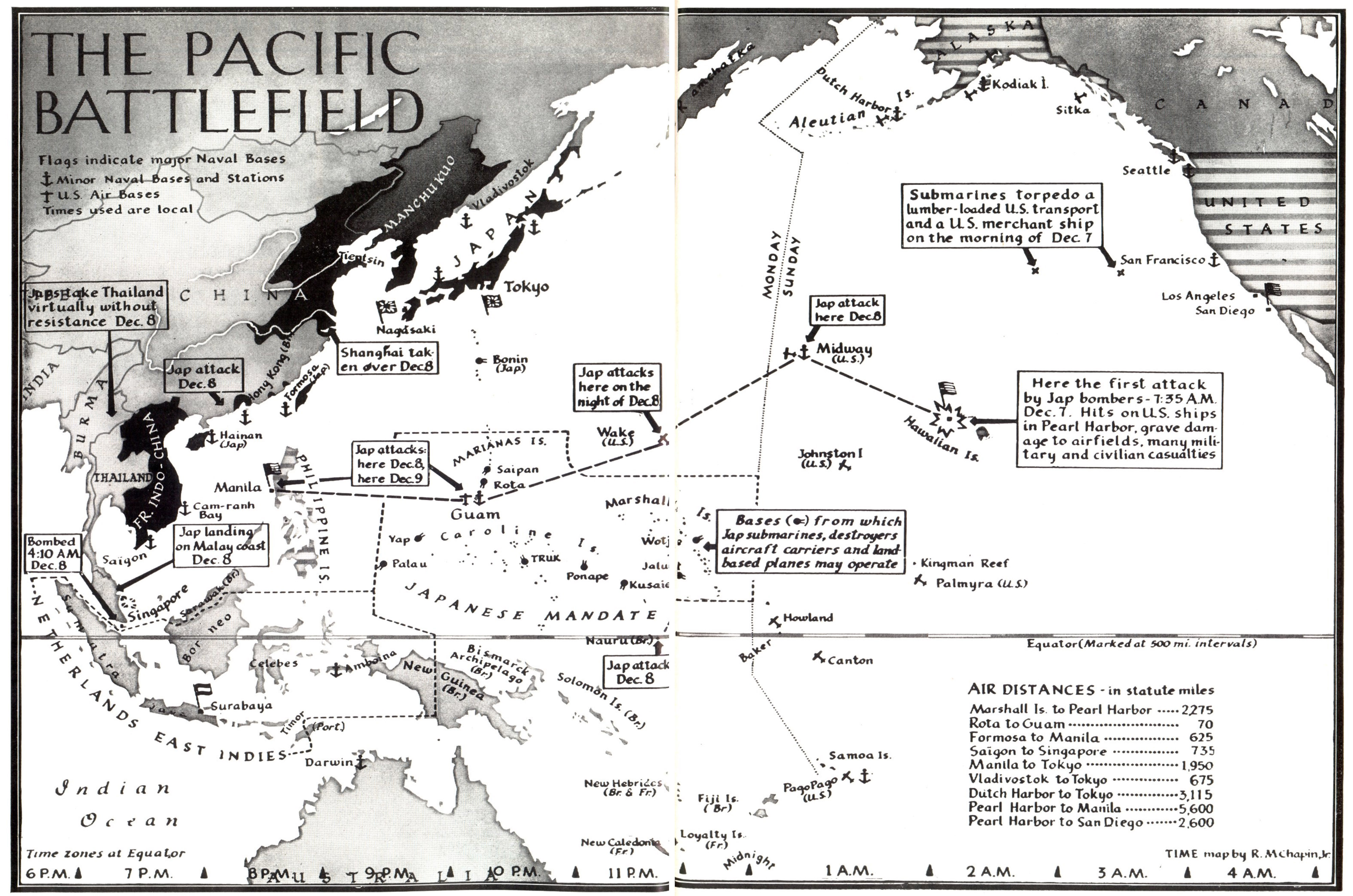 Pearl Harbor Battle Map