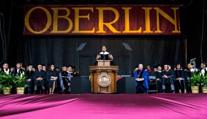 Michelle Obama gave the 2015 commencement speech at Oberlin College