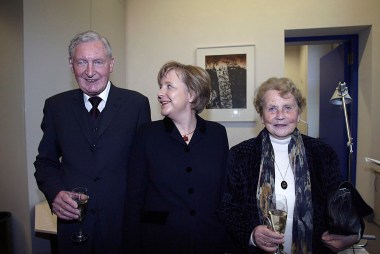 Angela Merkel on the eve of her election in 2005 with parents Herlind Kasner, Angela Merkelâ€™s mother, from Hamburg. She was a Latin and English teacher. And her father, Horst Kasner, was originally from Berlin. He was a pastor in the Protestant Church in Germany.