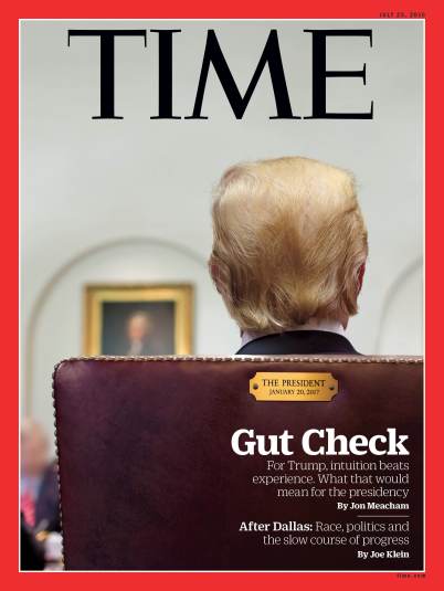 TIME photo-illustration. Trump: John Mooreâ€“Getty Images; Setting: Pete Souza/White House Photoâ€“Getty Images