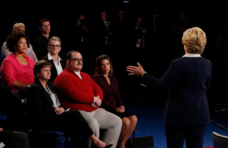 Hillary Clinton speaks during the second presidential debate at Washington University on Oct. 9, 2016, in St. Louis, Missouri.