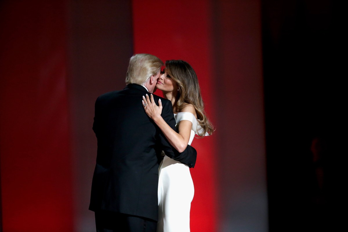 President Trump dances with his wife, Melania Trump, at the Liberty Inaugural Ball in Washington, D.C., on Jan. 20, 2017.