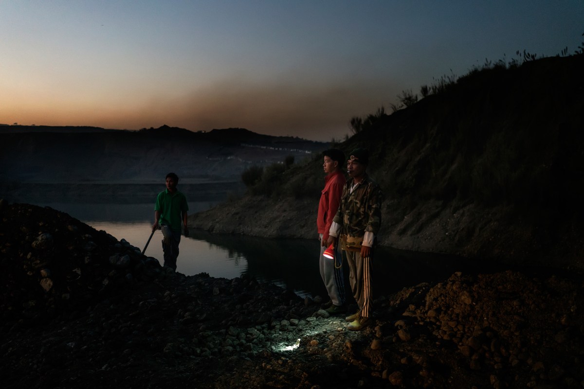 At night, hillsides are pinpricked by the flashlights of miners hunting for chunks of jadeite.