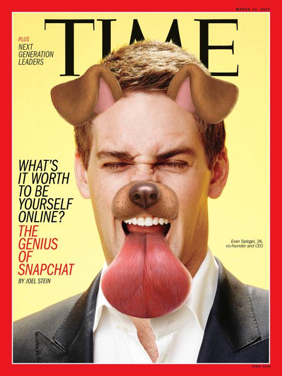 The Genius of Snapchat Evan Spiegel Time Magazine Cover