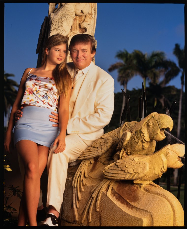 Ivanka and Donald Trump photographed at Mar-a-Lago, Palm Beach,