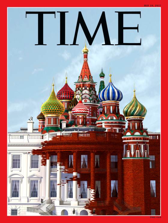 Russia Red Square White House Time Magazine Cover
