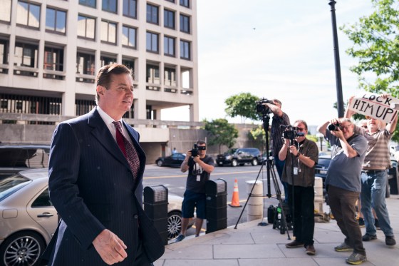 Manafort, outside a federal courthouse in Washington in June, was found guilty of eight counts of bank and tax fraud on Aug.Â 21