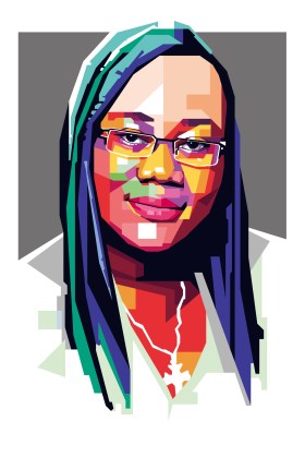 An illustration of Gwendolyn Myers a Peace advocate, Liberia