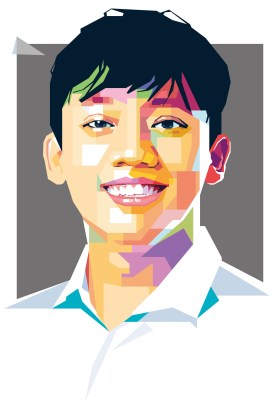 An illustration of Rizky Ashar Murdiono a Youth activist, Indonesia