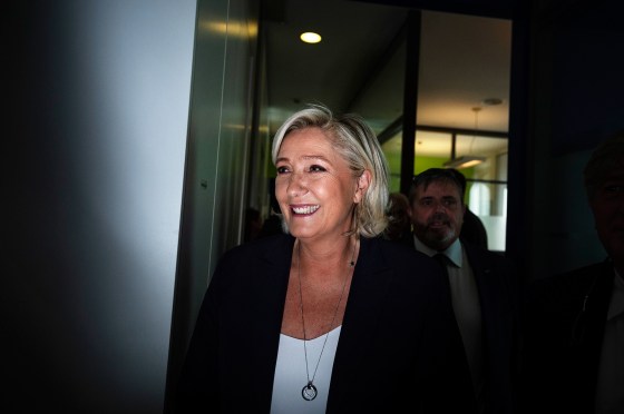 Franceâ€™s LeÂ Pen leaves a meeting with Salvini in October