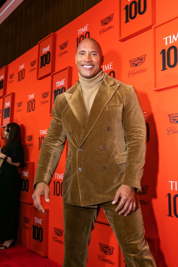 Dwayne the Rock Johnson at the Time 100 Gala at Jazz at Lincoln Center in New York City on April 23, 2019.
